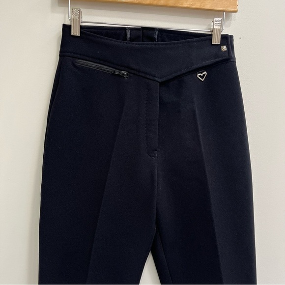 Vintage Obermeyer Sport Women’s Black Wool Blend Stirrup Snow Ski Pants 10 Long - Picture 3 of 12